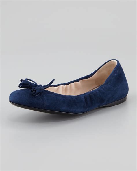 prada woven ballet flats|prada suede ballet flats.